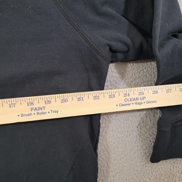 Fuda Sweatshirt Womens Extra Large Black Hoodie Pocket Notched Crew Neck Sweater - Picture 7 of 10